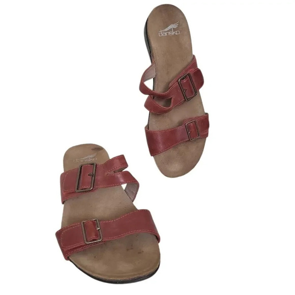 Dansko Womens Brown Rosie Sandals Waxy Burnished Tan Leather Size 39 - Picture 1 of 11